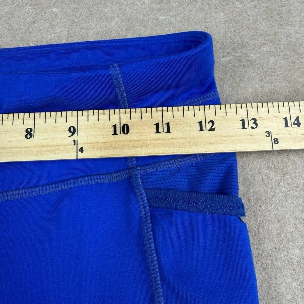 Athleta Leggings Womens Size XS Blue‎ Capri  Activewear Reflective Zip Pocket
